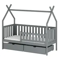 Posteľ Domček Simba 80x160 sivá