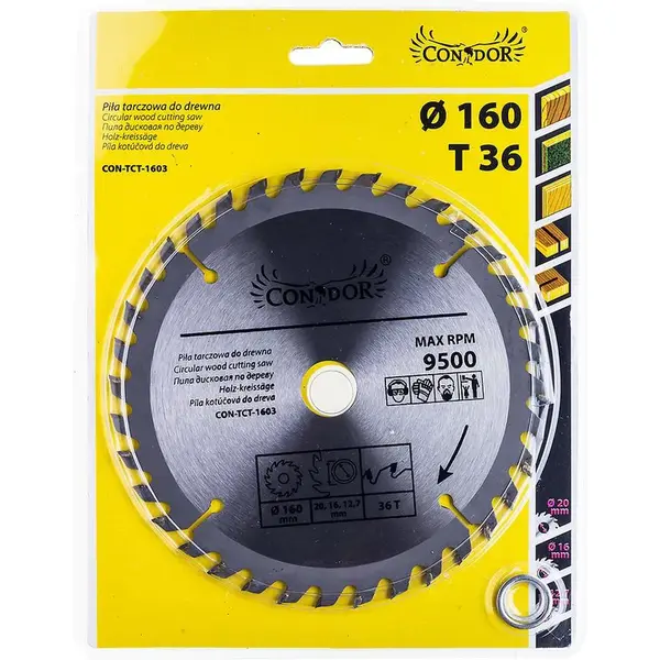 Pílový kotúč do dreva, 160 mm x 36 T, Drel