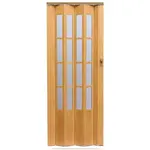 Shrnovací dveře Crystalline glass dub světlý 860mm