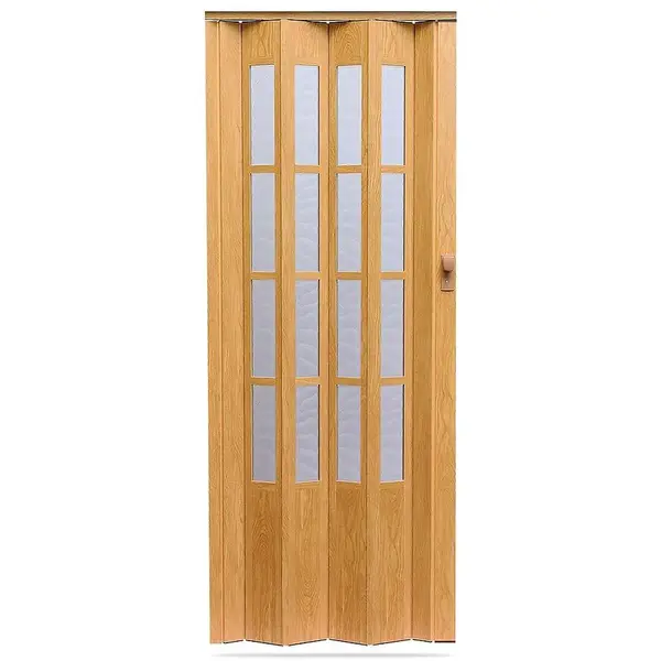 Shrnovací dveře Crystalline glass dub světlý 860mm