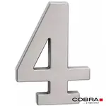 Cislo 3D nikl matny 4 - 5 cm