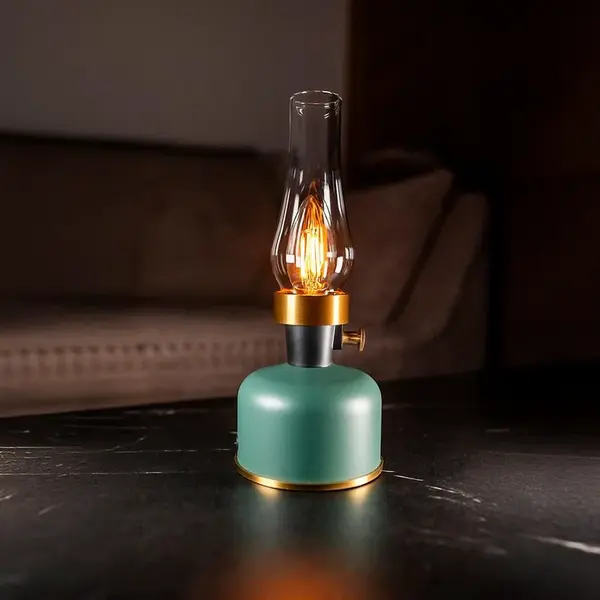 Stolová lampa OLIA USB IP44 green