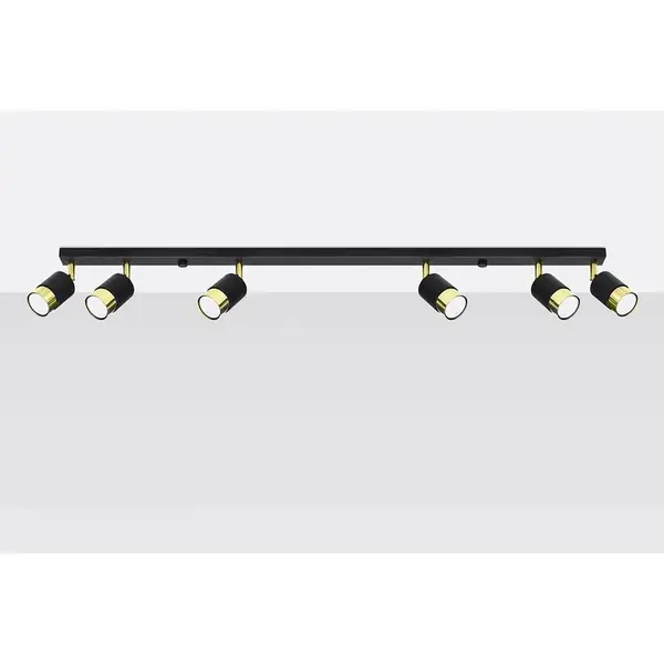 Stropné bodové svietidlo  Nero 6 A-1073 čierna/zlatá