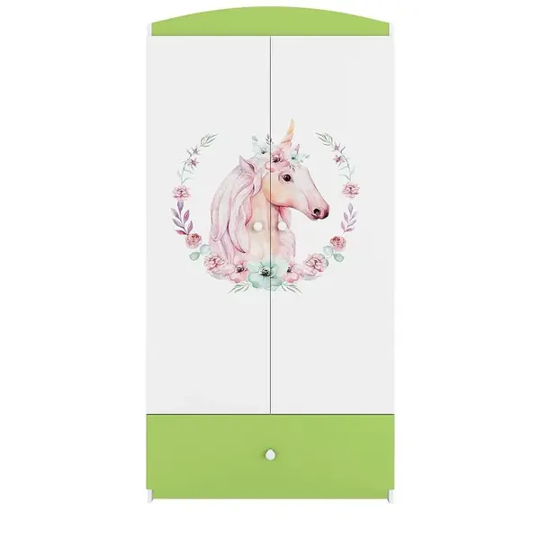Skříň Babydreams zelená - Kůň