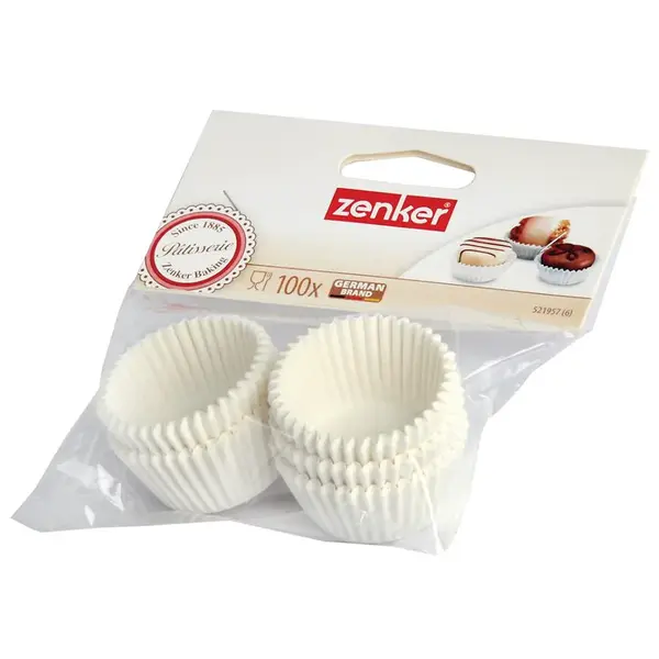 Papierové formičky  na pralinky 35 mm biele 521957