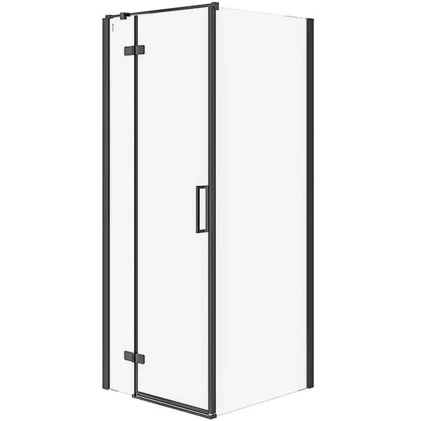 Sprchový kút Jota ľavý 80x80x195 čierny profil
