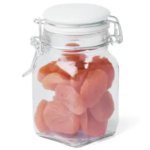 Sklenená nádoba s uzáverom  biela 250 ml