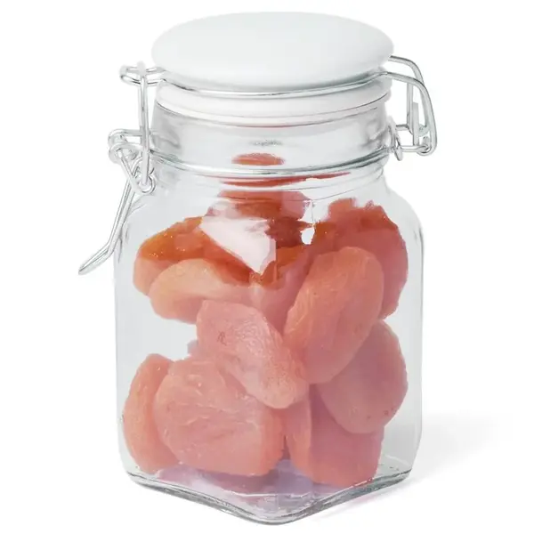 Sklenená nádoba s uzáverom  biela 250 ml