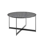 Livetastic KONFERENČNÍ STOLEK, černá, kov, sklo, 80/80/45 cm