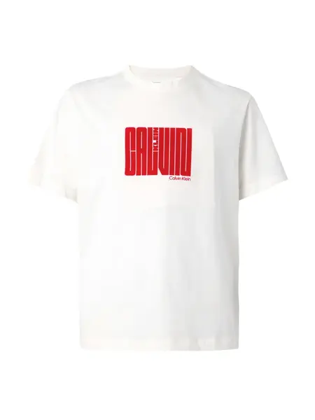 Calvin Klein Tričko  červená / biela