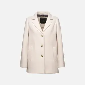 Cream Women's Coat Geox Doralea - Women's