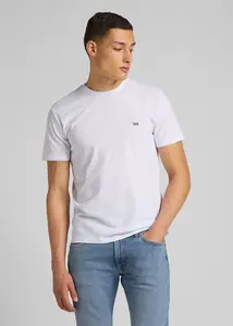 Pánské tričko LEE L60UFQ12 SS PATCH LOGO TEE WHITE Velikost: 3XL