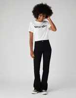 Dámské rifle WRANGLER W233GQ111 FLARE RETRO BLACK Velikost: 28/32