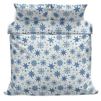 Bavlnené obliečky Vločky modrobiele 140x200, 70x90 cm