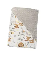 Bomimi Zavinovací deka do autosedačky minky lesní zvířátka, béžová xy