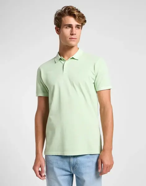Tričko s límečkem LEE Garment Dye Polo in Soft Sage 112363860 Velikost: M