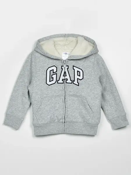 GAP Dětská zateplená mikina logo - Kluci