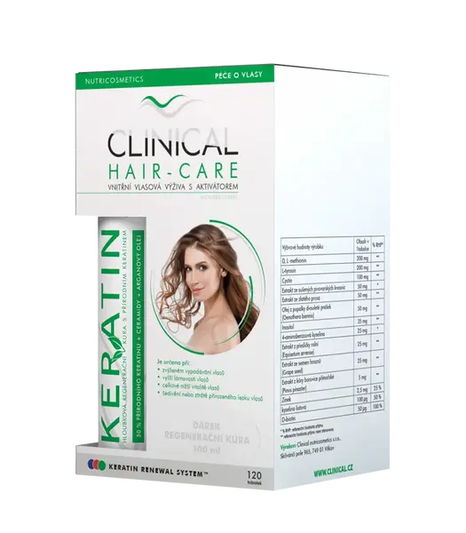 Clinical Hair-Care tob.120+keratin 100ml 4 mesačná kúra