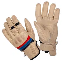 Letní kožené moto rukavice W-TEC Laudero béžová 3XL