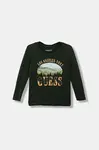 Dětské bavlněné tričko s dlouhým rukávem Guess