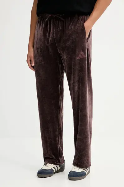 Tepláky adidas All Szn Luxe pánské, hnědá barva, JL6571