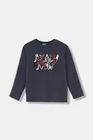 Dětské bavlněné tričko s dlouhým rukávem United Colors of Benetton