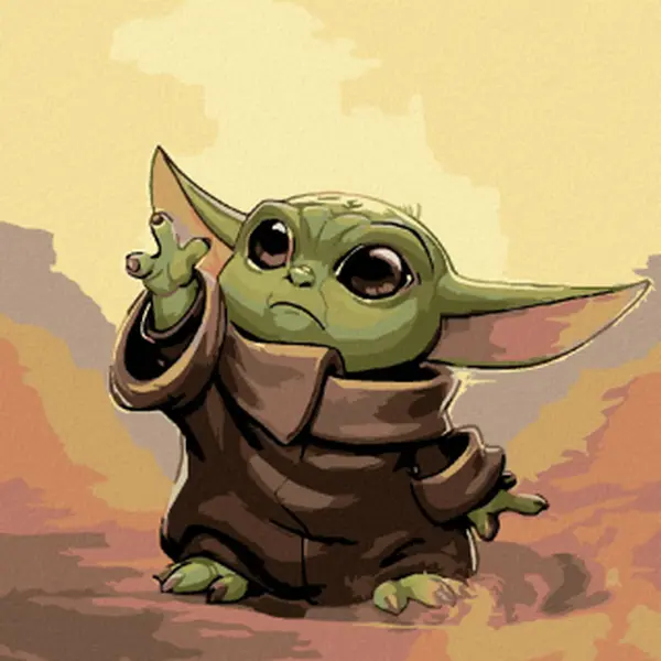 Malování podle čísel - BABY YODA