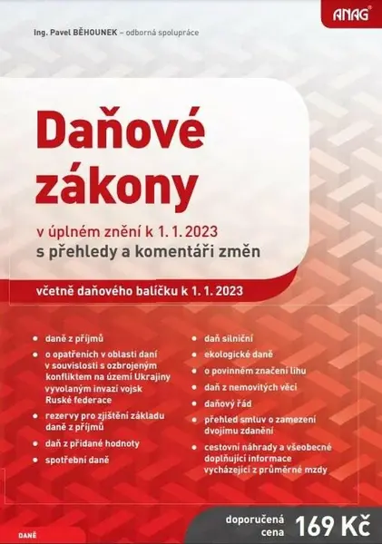 Daňové zákony v úplném znění k 1. 1. 2023 - Běhounek Pavel