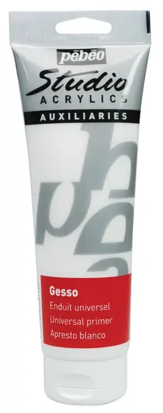 Studio Acrylics Gesso, Pébéo - univerzální akrylový šeps, 250 ml