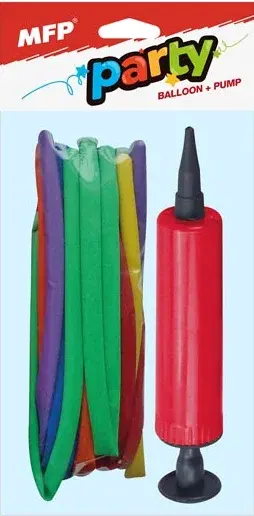 Set balónek noodle 20ks + pumpička