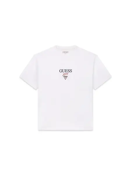 GUESS JEANS Tričko  čierna / biela