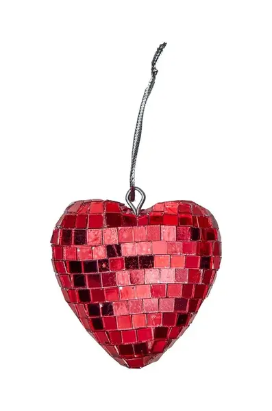 Rice Závěsná dekorace Rice Small Heart Disco Ball