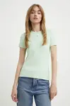 Tommy Jeans basic tričko dámske bavlnené s elastanom