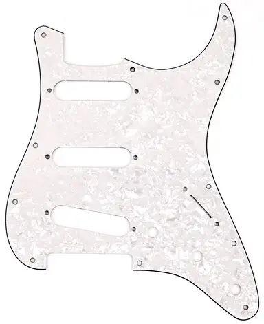Fender Pickguard Stratocaster S/S/S 11-Hole Mount White Pearl 4-Ply