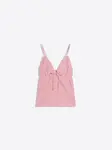 Bershka Top  grenadínová / biela