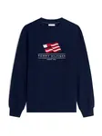 TOMMY HILFIGER Mikina  modrá / červená / biela