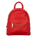 Dámský kožený batůžek červený - ItalY Fellas