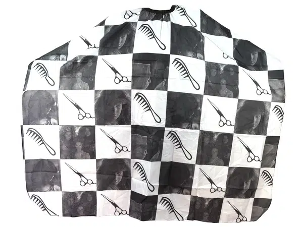 Kadeřnická pláštěnka na stříhání Duko 580 - černá - upevnění na suchý zip (580-black) + dárek zdarma