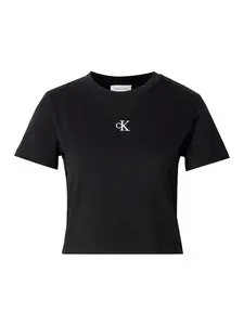 Calvin Klein Jeans Tričko  čierna / biela