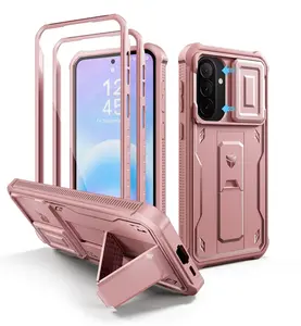 Dexnor 360 Kickstand Camprotector obal Samsung Galaxy A57, růžový