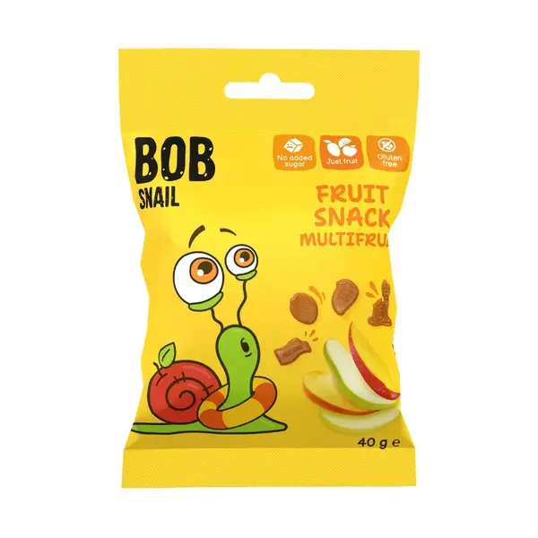 Bob Snail multifruit ovocný snack 40 g