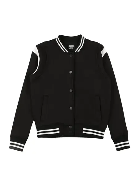 Urban Classics Tepláková bunda  čierna / biela