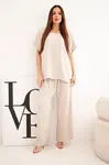 Kesi Plus Size dámský set, béžový