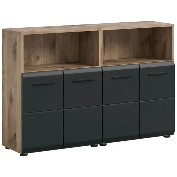 MID.YOU MIDI SKŘÍŇKA, černá, tmavý dub, 120/80/30 cm