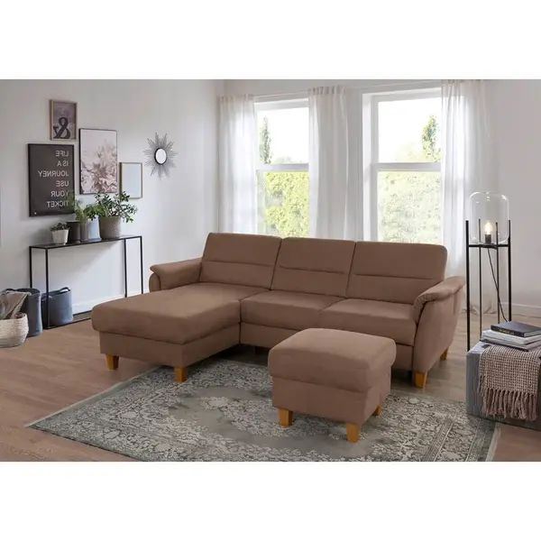 Sit & More ROHOVÁ SEDAČKA, textil, hnědá