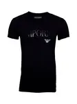 Emporio Armani Tričko  čierna / strieborná