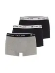 TOM TAILOR Boxerky  antracitová / sivá melírovaná / čierna / biela
