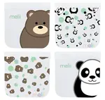 Melii Opakovatelně použitelné sáčky na svačinu 4ks- Panda, Medvěd