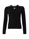 Calvin Klein Jeans Sveter 'Textured Long Sleeve'  čierna