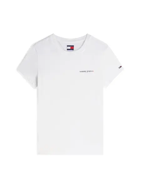 Tommy Jeans Tričko 'Logo Slim'  biela
